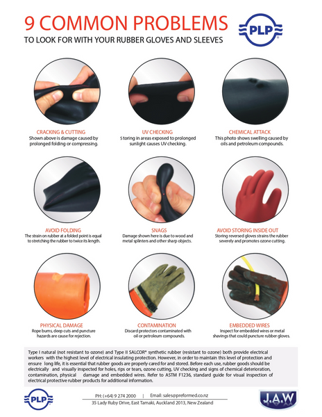 EV Glove Protection (9 Common Problems to look for with rubber gloves and sleeves)