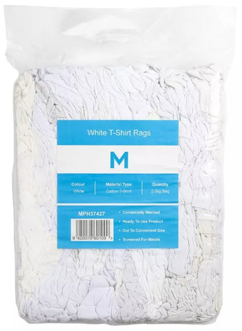 COMPRESSED WHITE T-SHIRT 10KG RAGS