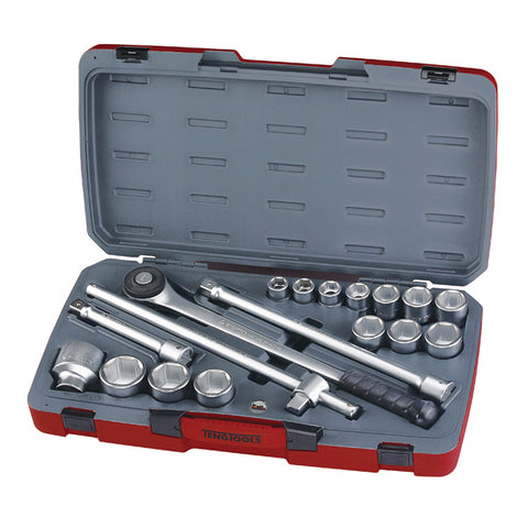 Teng 18pc 3/4in Dr. Metric Reg. Socket Set 6Pnt