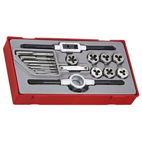 Teng 17pc Metric Tap & Die Set - TC-Tray